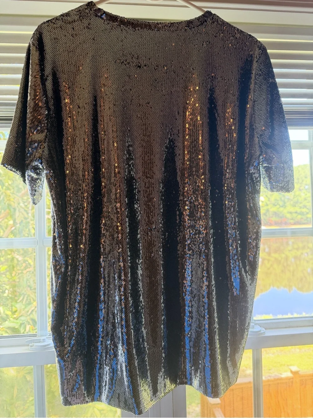 Michael Kors Silver Sequin Top Size XL